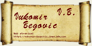 Vukomir Begović vizit kartica